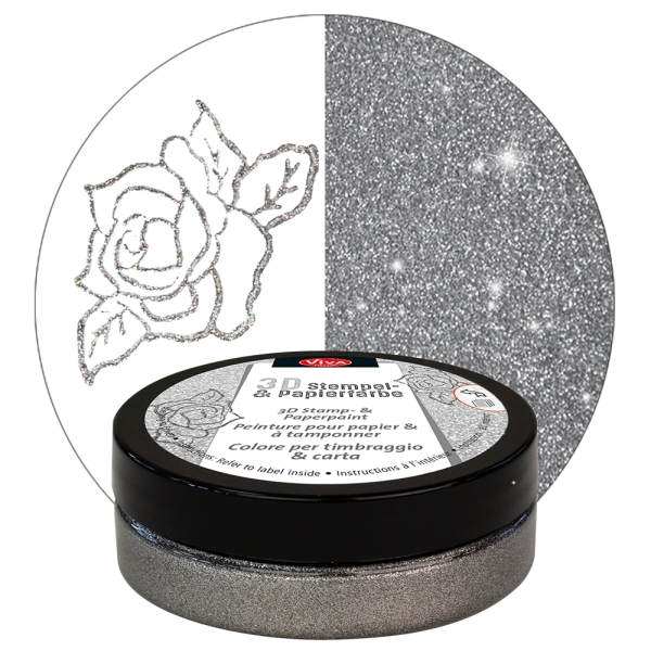3D Stempel- und Papierfarbe Stahl-Metallic