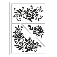 Flexible Stencil DIN A5, Roses