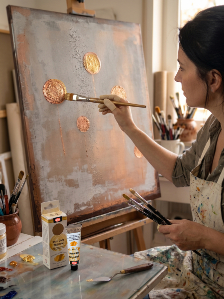 Viva Decor® Inka-Gold Premium (40 g) – Feine Metallglanzpaste für glänzende DIY- & Mixed-Meda