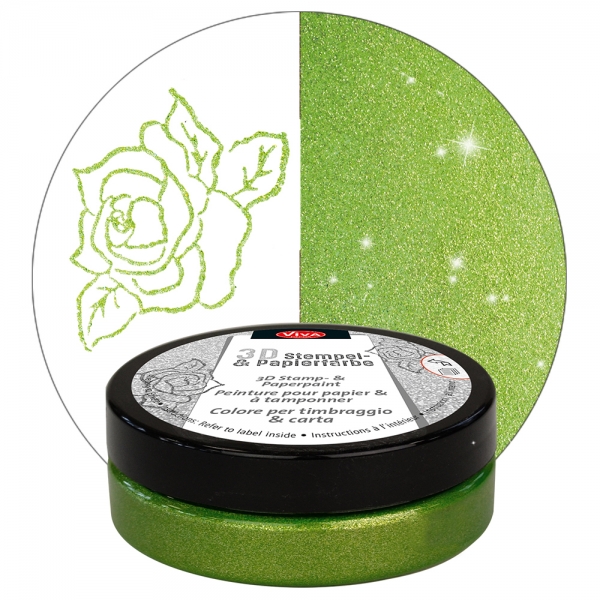 3D Stempel- und Papierfarbe Grasgrün