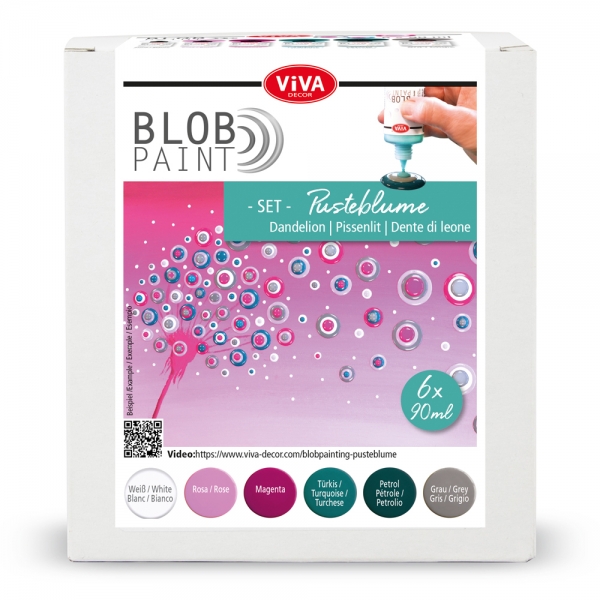 Blob Paint-Set Pusteblume 6-teilig