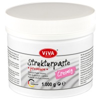 Viva Decor® Texture Paste PREMIUM creamy (1000g, White) matte, impact-resistant Impasto Paste, artist quality