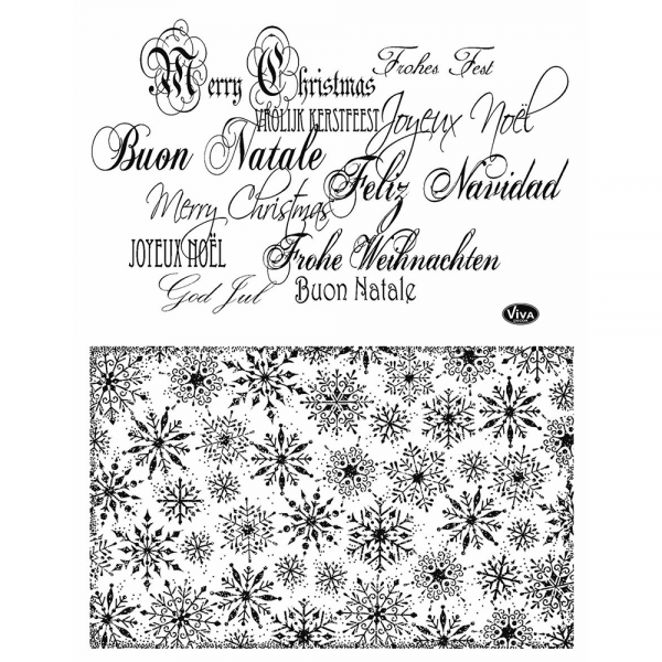 Clear Stamp Weihnachtshintergrund und Schrift