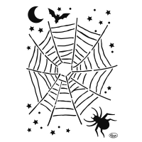 Universal Stencil DIN A4 "Spider webs" xx