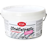 Viva Decor® Texture Paste PREMIUM creamy (3kg, White) matte, impact-resistant Impasto Paste, artist quality