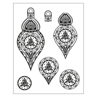 Viva Decor Clear Stamps 4er Set – Weihnachten Modern, Transparente Silikon-Stempel (wiederverwendbar)