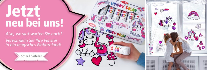 Window Color Geschenkset Kinder Unicorn Love