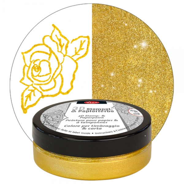 3D Stempel- und Papierfarbe Gold