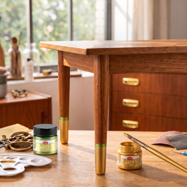 Viva Decor® Maya Gold (45ml) mit echten Metallpigmenten