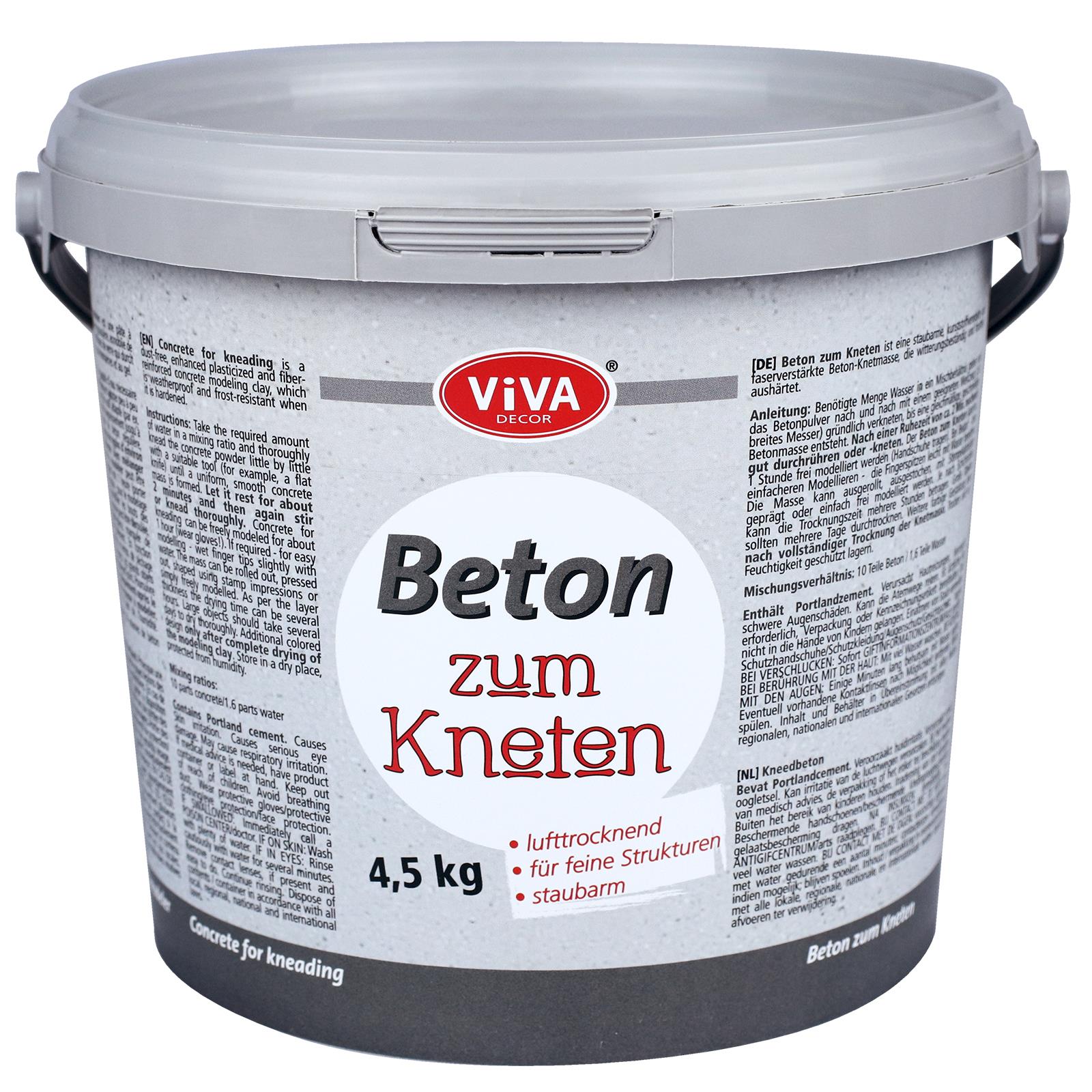 5 kg GIEß-BETON für Kreative VIVA DECOR für Deko-Ideen GRAU 099 4,79€/kg 