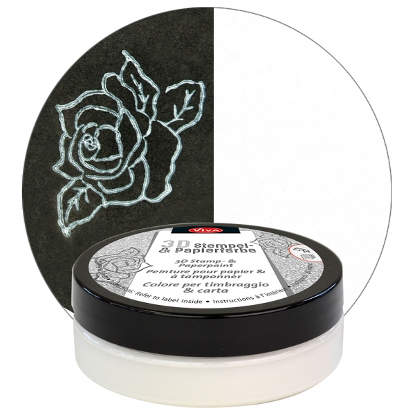 3D Stempel- und Papierfarbe Weiß