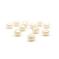 Baroque Pearls "Snail" beige cream 12 pieces 12mm for jewelry to tinker